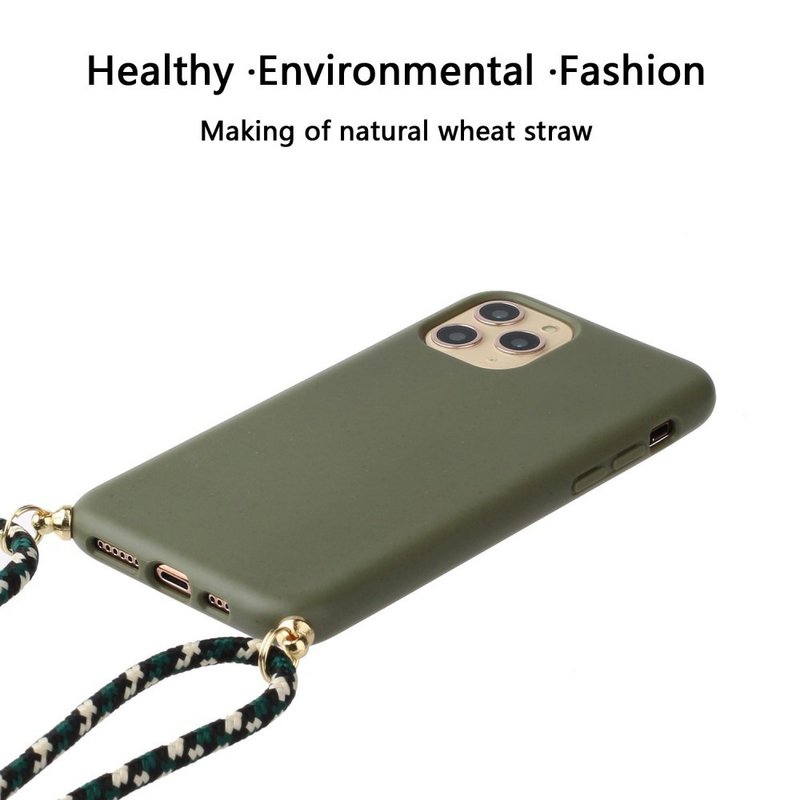 Lunso - Back cover case with cord - iPhone 11 Pro - Army Green