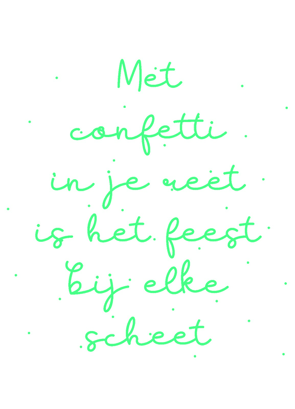 Postkaart Confetti