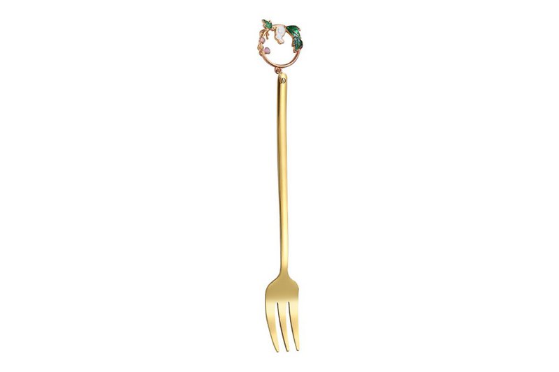 Golden rabbit dessert fork 14 cm set of 6 pieces Isabelle Rose