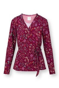 Teagan Vest Long Sleeve Flora Bangalore Dark Pink XS