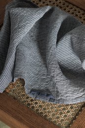 Viskestykke (viskestykke) / Denimstriber, 100% hør