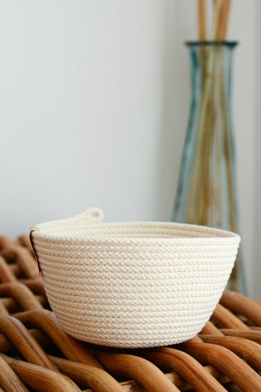 Round cotton basket XS