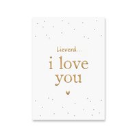 Karte Ich liebe dich | Goldfolie