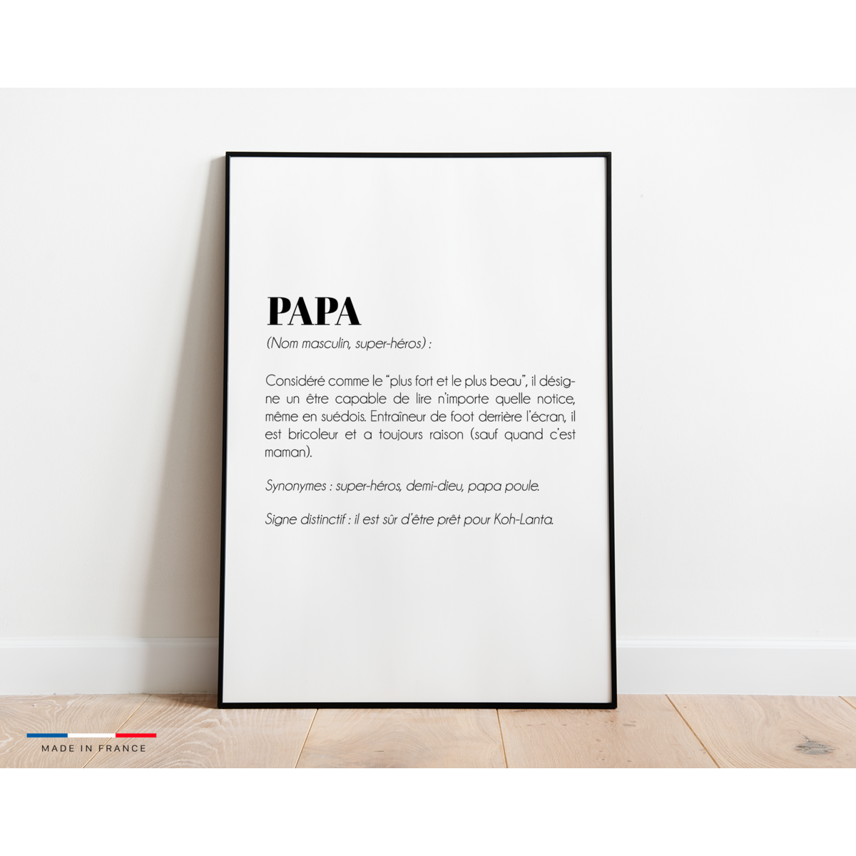 Plakat definicji taty