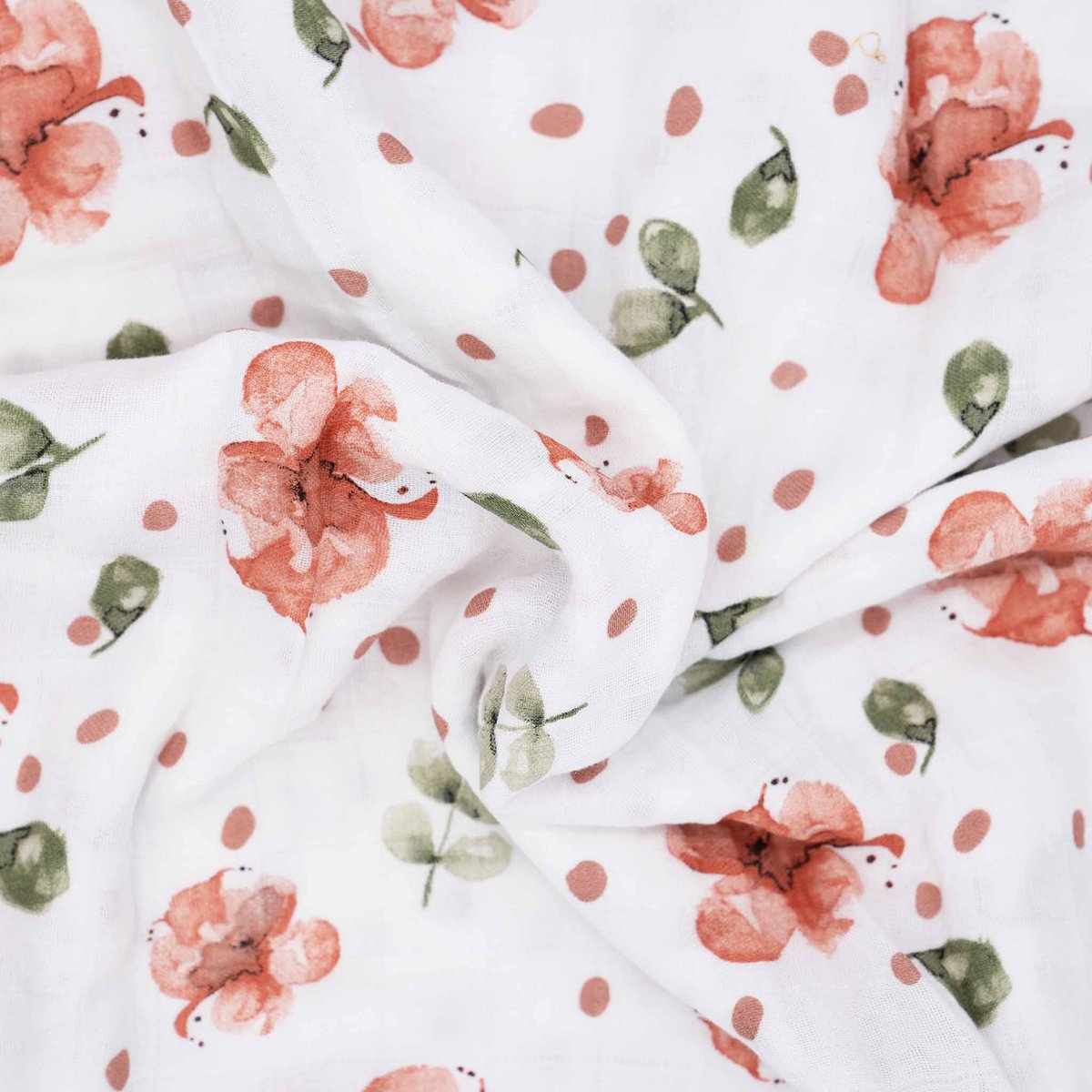 Mulltuch Bio-Baumwolle 60x60cm • Vintage Rose • 2er-Set (ohne Beutel)