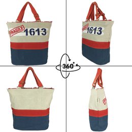 Sunsa XXL Damen Handtasche. Große Tasche aus Canvas. Vegane Strandtasche/Sporttasche. Weekender in Vintage Retro Stil