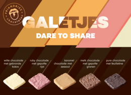 Chocoladegalets - Pure chocolade/feuilletine