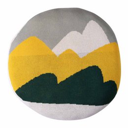 Coussin Montagne Vert Émeraude