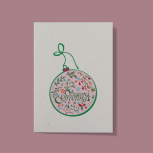 Weihnachtsgrüße aus Graspapier