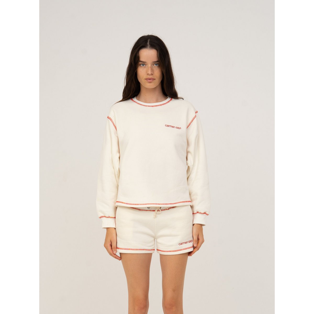 Form White Jersey Sweatshirt
