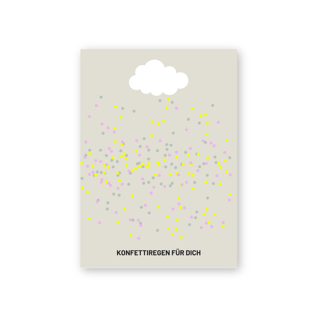 Ansichtkaart - Confetti Rain for You