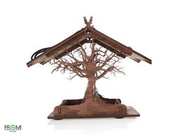 Vogelhäuschen, hängendes Vogelhäuschen aus Holz
