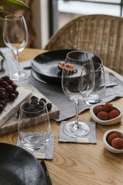 Light Grey linen coaster set of 4