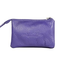 Leather Key Pouch In 11 Colors - With Zipper And Key Rings - Arrigo