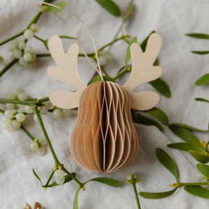 Paper pendant moose - light brown