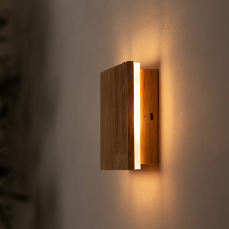 Ładowalna lampa ścienna Lane w kolorze jasnobrązowym