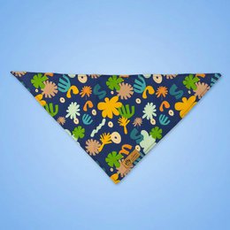 Deep agua dog bandana