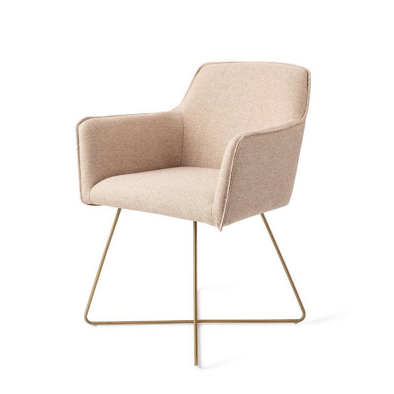 Jesper Home Hofu Dining Chair Cross Gold