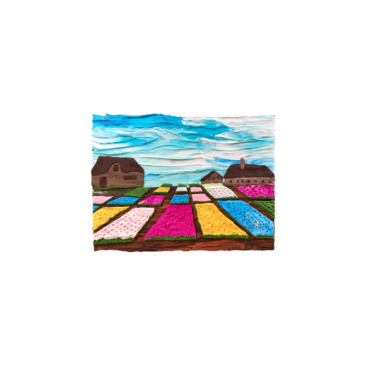Okto Sensory Art 3D Painting - Masterpiece - Flowerbeds In The Netherlands, Vincent Van Gogh