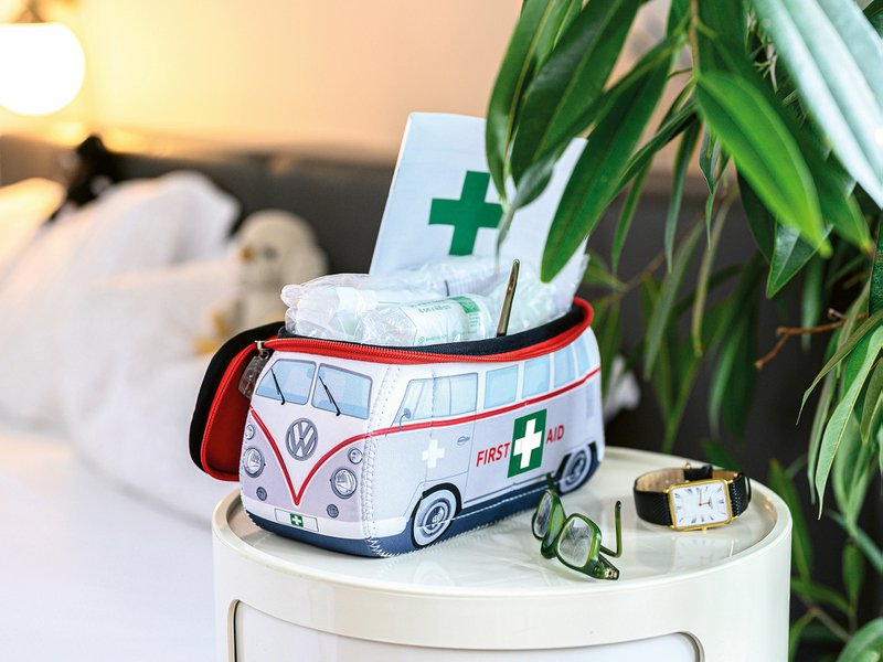 Volkswagen VW T1 Bus 3D Neoprene Small Universal Bag - First Aid/incl. First Aid Kit