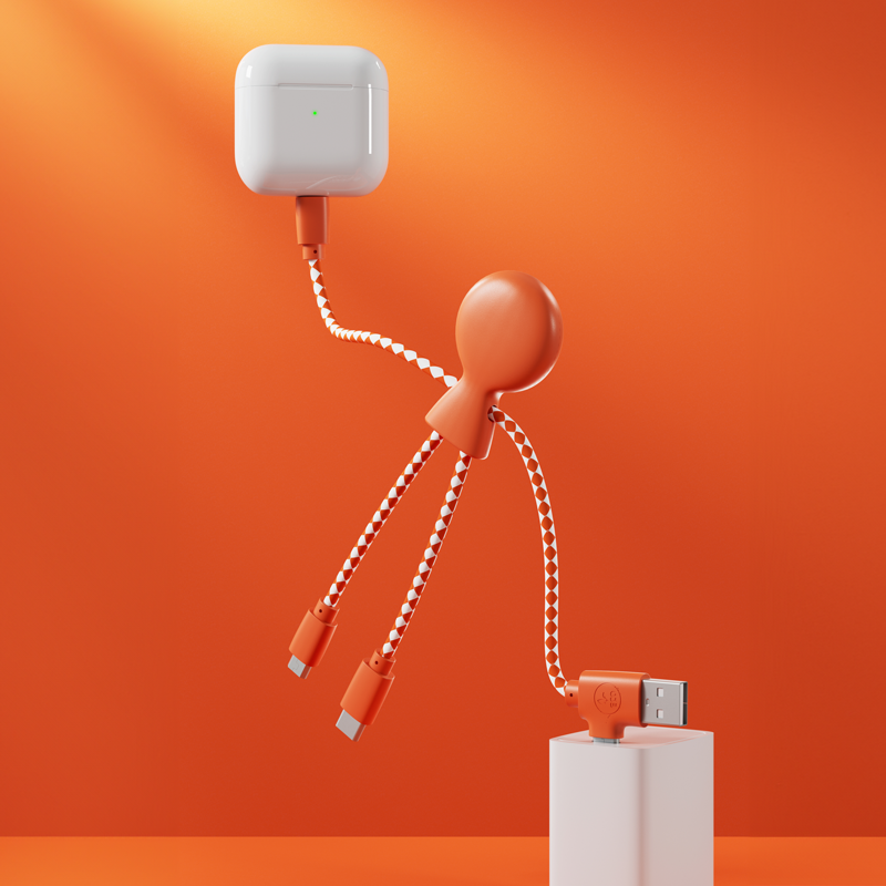 🔌 Mr Bio Multi-connector gerecycleerde plastic kabel 🔌
