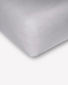 "Eliane" Muslin Fitted Sheet • Light Grey