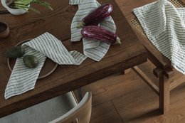 Serwetki Liliowe paski (zestaw 2 szt.) / 100% len