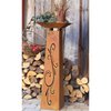 Rostdeko Blumensäule Flori | Edelrost Gartensäule aus Metall mit verschiedenen Schalen | Gartendeko Vintage