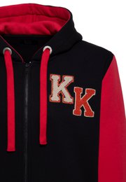 Kapuzensweatjacke 'Never Fuck A Fucker' in Schwarz