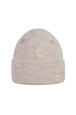 LITTLE BEAR Mütze – 100 % Merinowolle – Beige