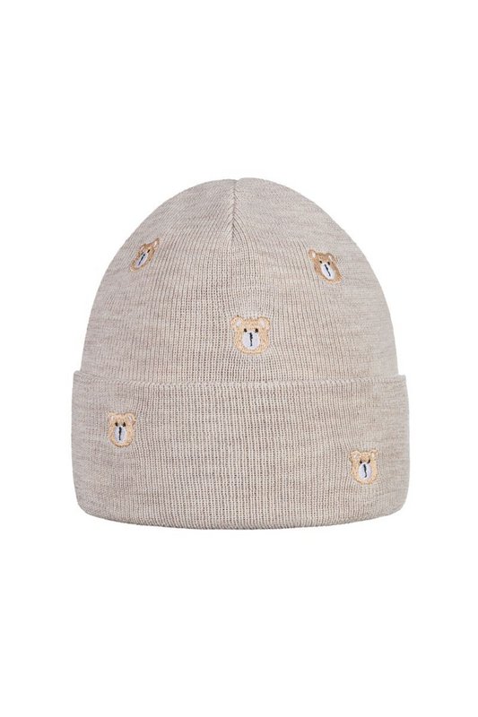 LITTLE BEAR hat - 100% merinould - beige