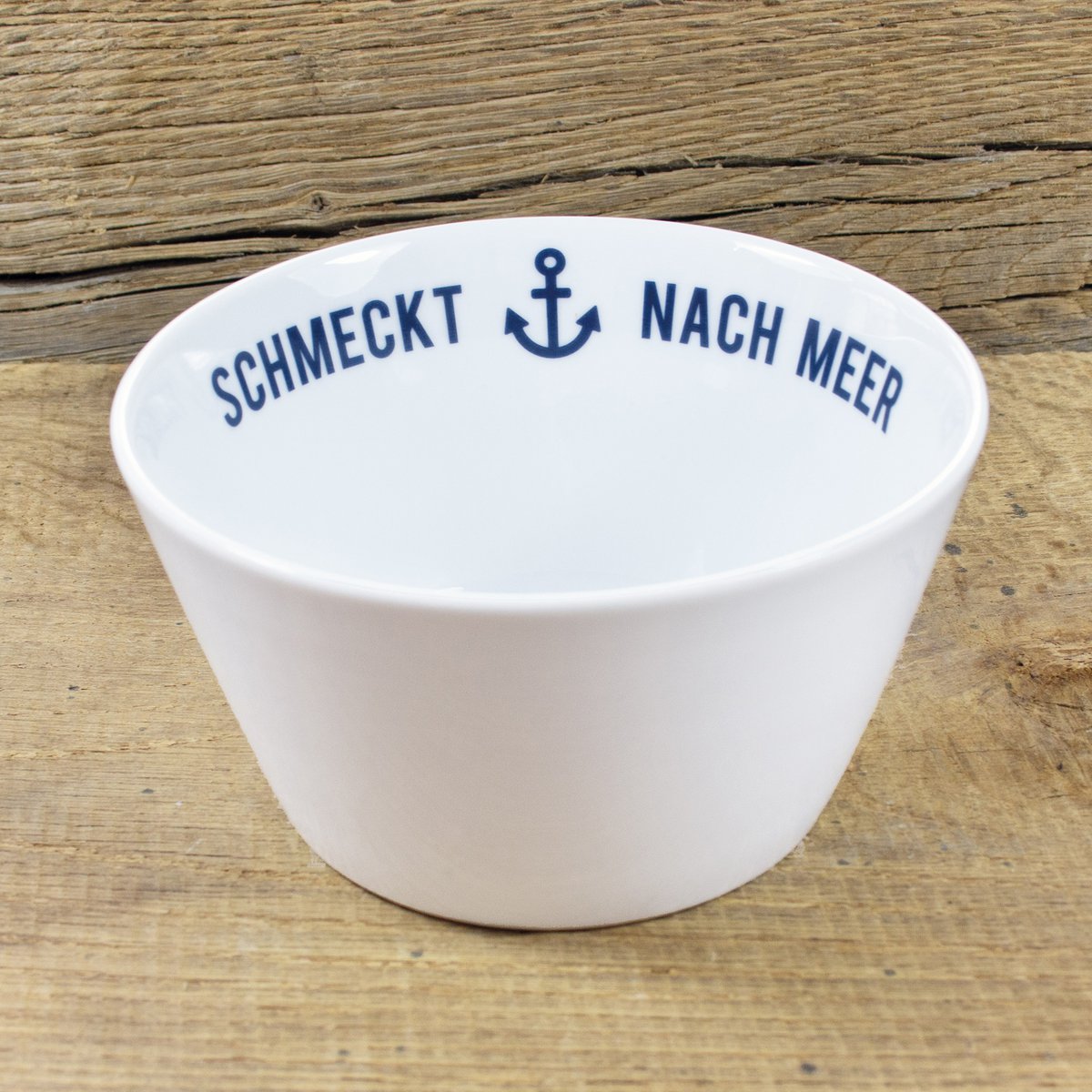 Porseleinen kom Smaakt naar de zee