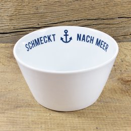 Porseleinen kom Smaakt naar de zee