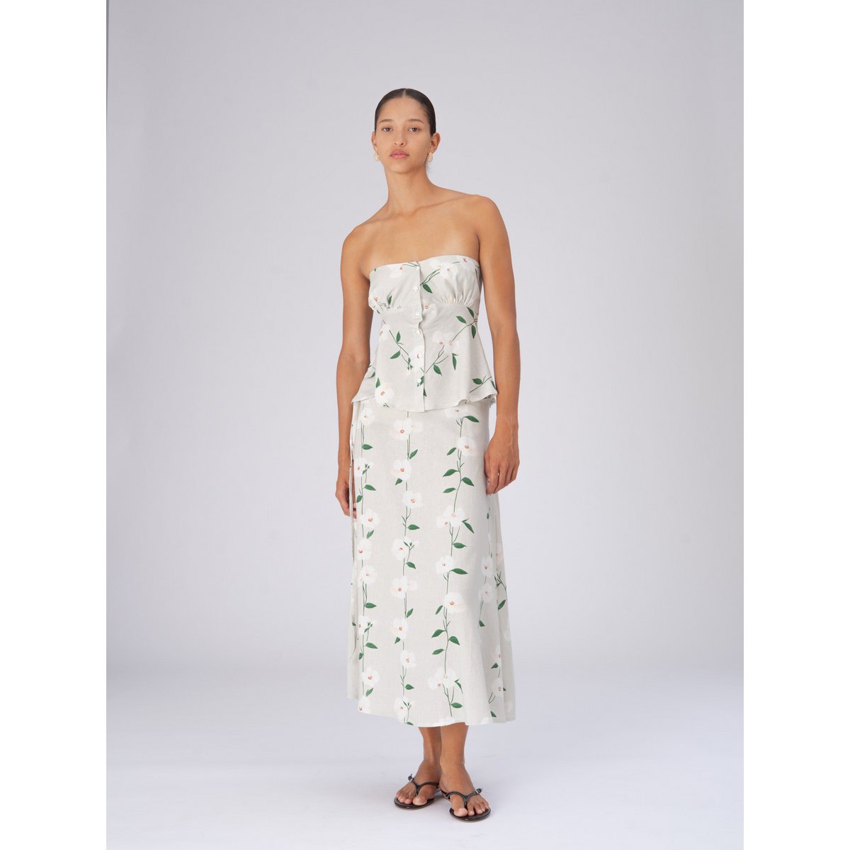 Zomer harlekijn bloemenprint top