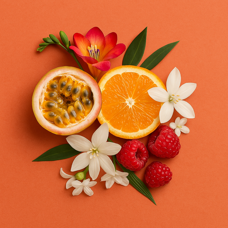 Candle Ibiza - Coconut - Passion, Raspberry, Hibiscus shell