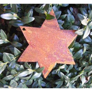Christmas | Patina star for hanging or on a rod | 10cm x 10cm