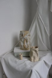 Grand vase texturé mat