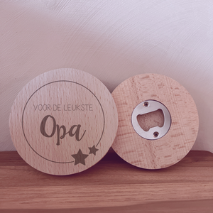 Round bottle opener for the nicest grandpa