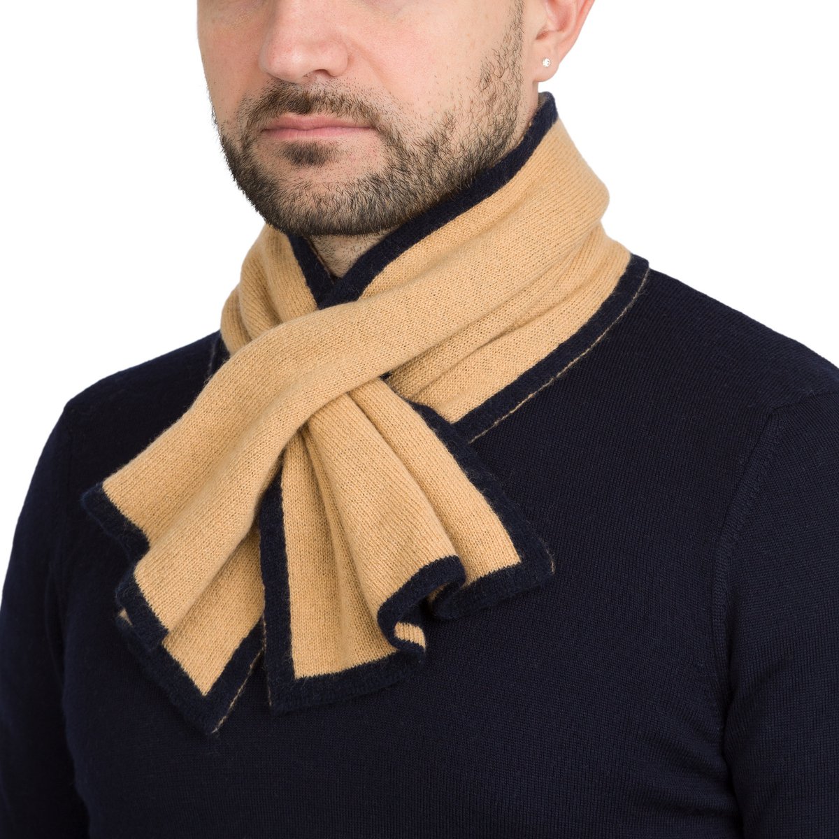 DUETTO - Bufanda de doble cara de puro cashmere