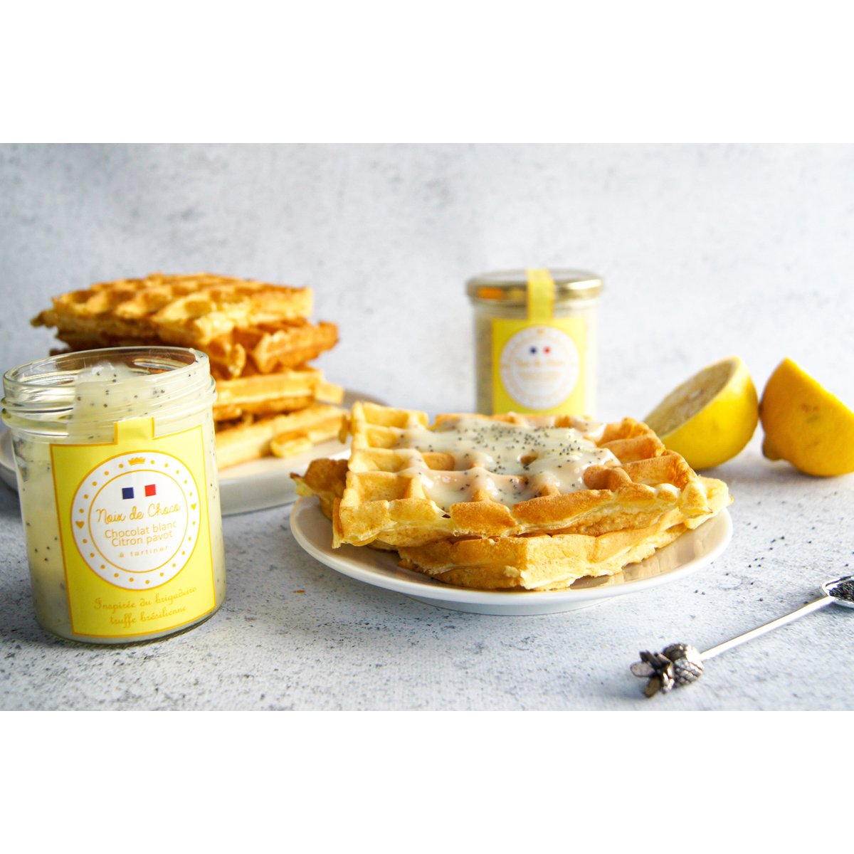 Witte Chocolade Citroen Papaver Spread