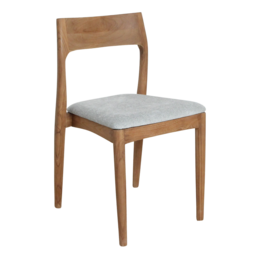 Sedia per sala da pranzo Freya in teak - seduta verde chiaro