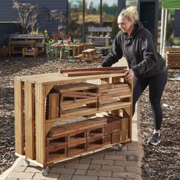 Cozy building blocks trolley - 25 Deckciting blocks for outdoor play