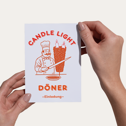 Cartolina | Döner ® a lume di candela - invito