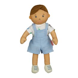 Stof Doll '' Ben '' med outfit til at sætte på og tage af, 22 cm