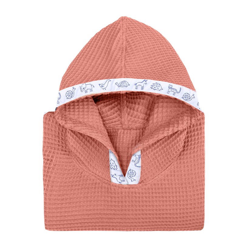 Brandy roze honingraat babybadponcho