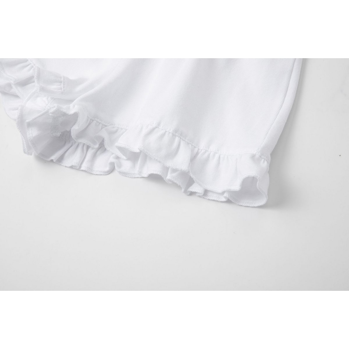 Short bébé fille blanc à volant BGV66612