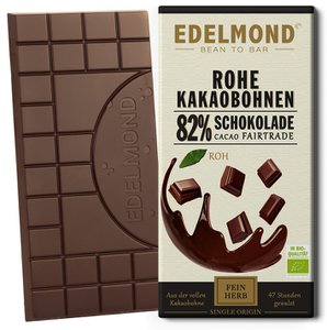 Rauwe pure chocolade 82% cacao / langdurig biologisch