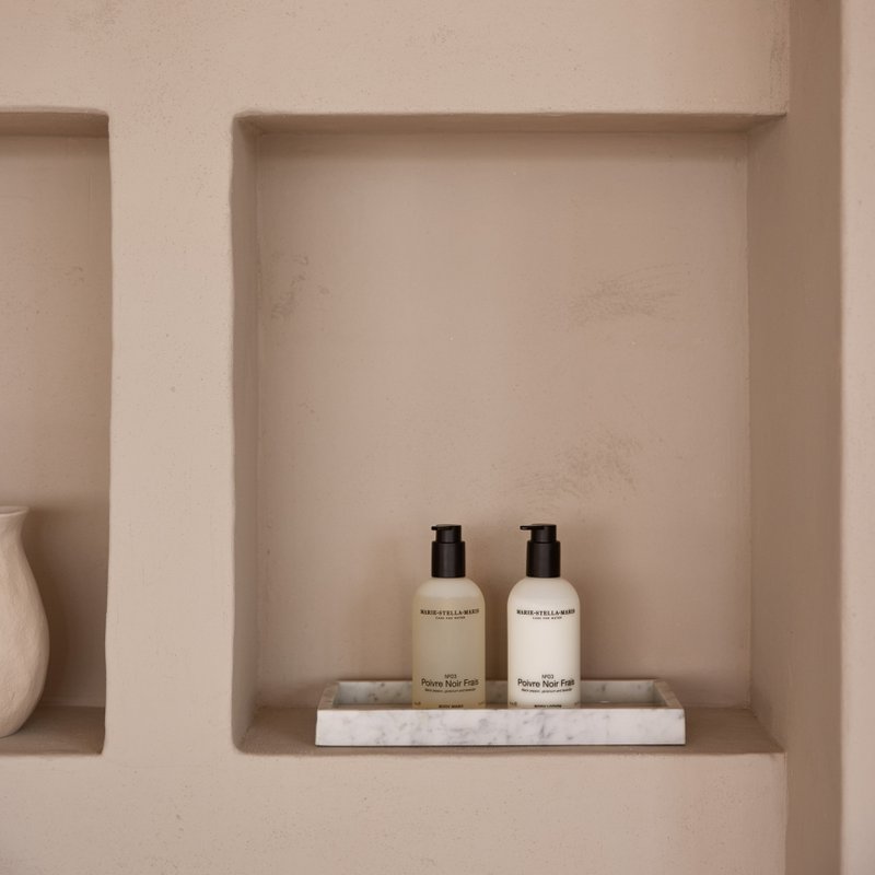 White marble tray 30x15cm