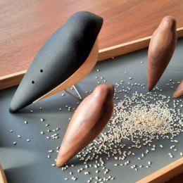 The Nightingale - Wooden Bird Animal Figure - Danish Design