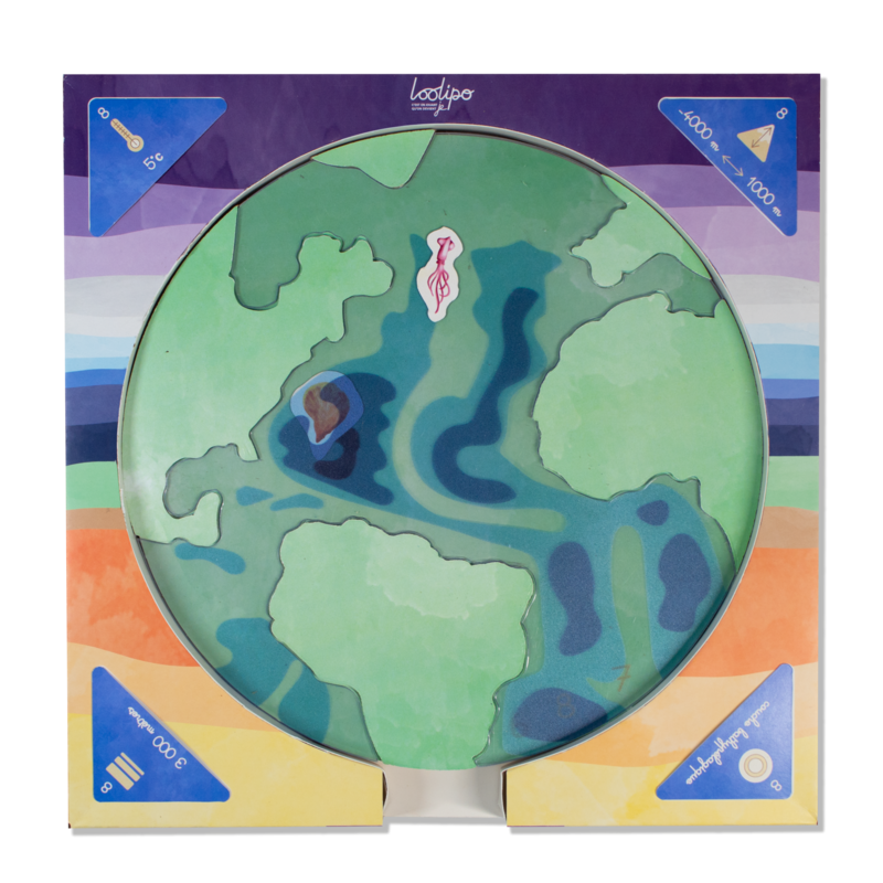 Modello di livello terrestre - Strata Terra - ⌀ 30 cm - 1 base + 15 livelli + 45 elementi + 60 livelli di informazione + 1 opuscolo - colore assortito
